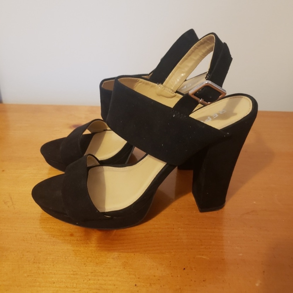 Lightly worn black heels